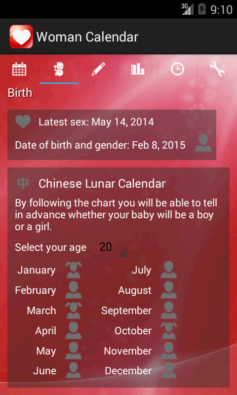 Woman Calendar for Android Woman Calendar for Android