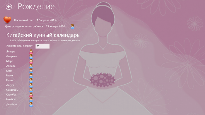 Календарь овуляции windows 8 metro Календарь овуляции windows 8 metro