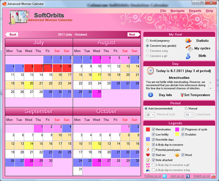 Fertility Calculator Calendar Download