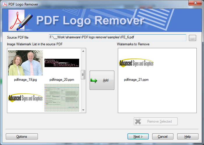 Remove Watermark from PDF