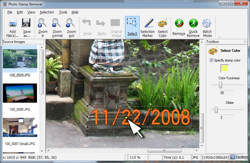 Remove Date Stamp From Photo - SoftOrbits